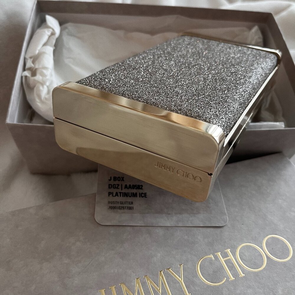 (Authentic, NWOT) Jimmy Choo J Box Clutch - Picture 5 of 7